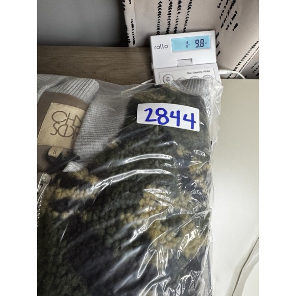 Chaser Camo Faux Fur Teddy Bomber Jacket Women's S Zip Up Sherpa Cozy - Picture 8 of 8